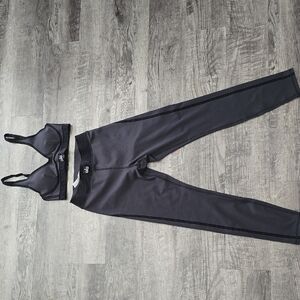 Black Sports Bra and Leggings Set